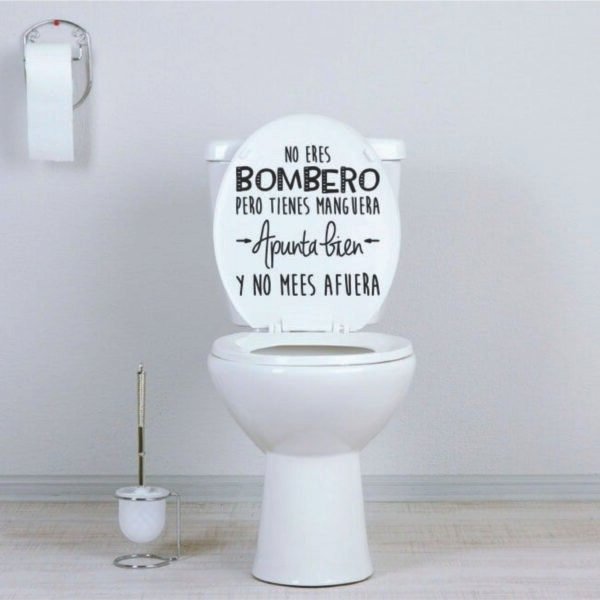No Eres Bombero Adhesivo Baño
