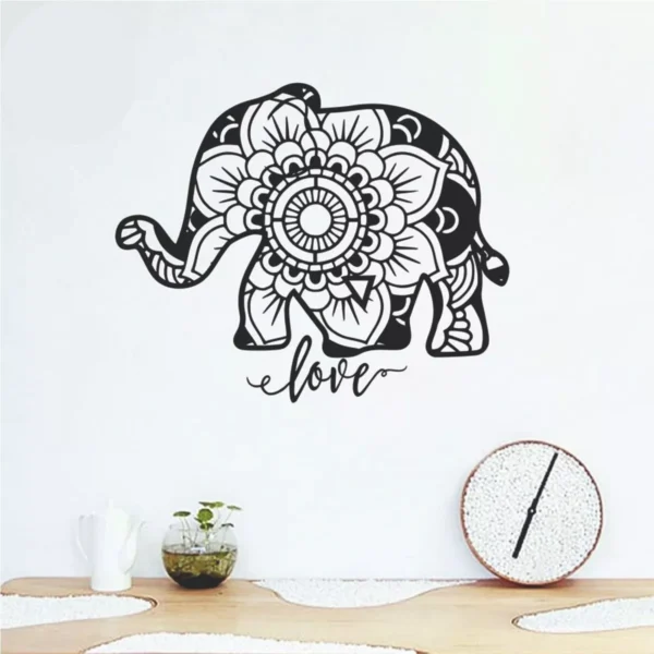 Elefante Mandala - Adhesivo Decorativo