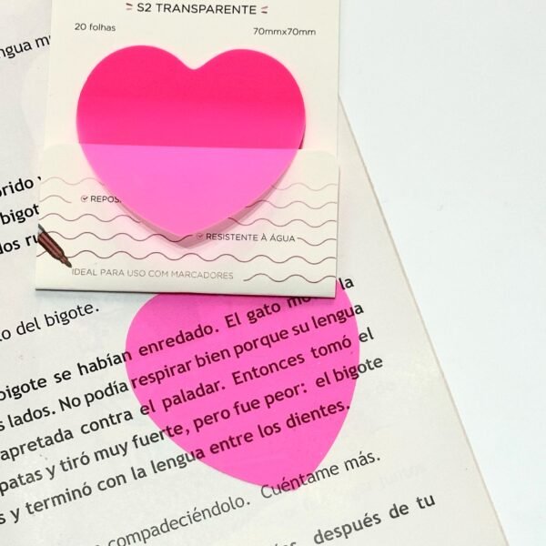 Notas adhesivas trasparentes - rosa - Imagen 2
