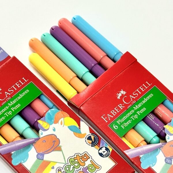 6 plumones finos FILGO pastel