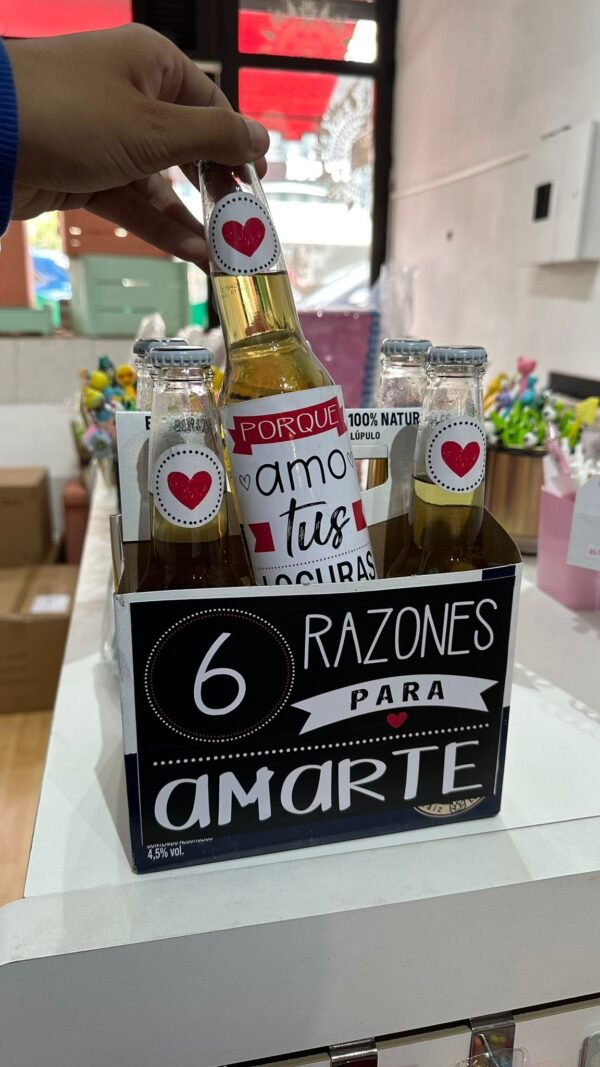 Pack 6 cervezas con frases - Imagen 4