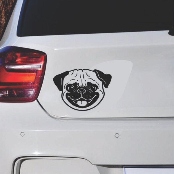 Perro Pug Adhesivo