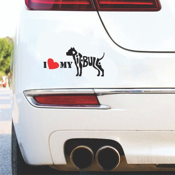 I Love Perro Adhesivo