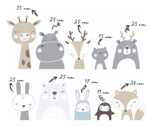 Animales Nordico - Vinilo Adhesivo - Imagen 2