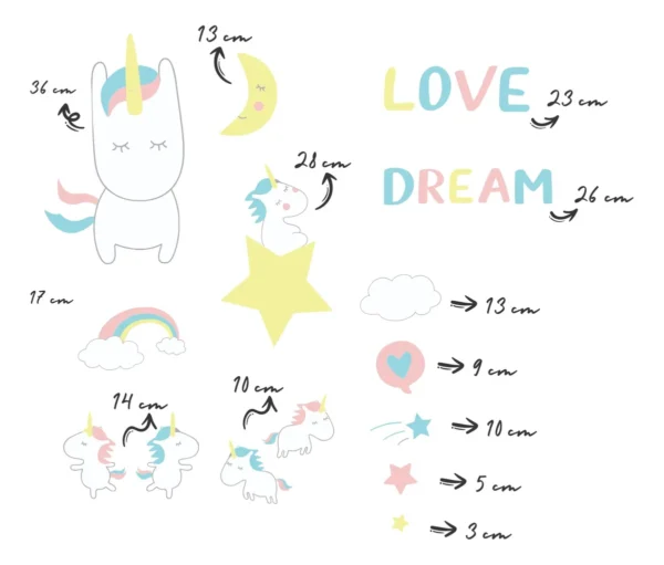 Unicornio Arcoiris - Vinilo Adhesivo - Imagen 3