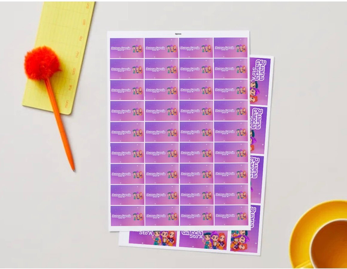 Etiquetas autoadhesivas para lápices - Imagen 2