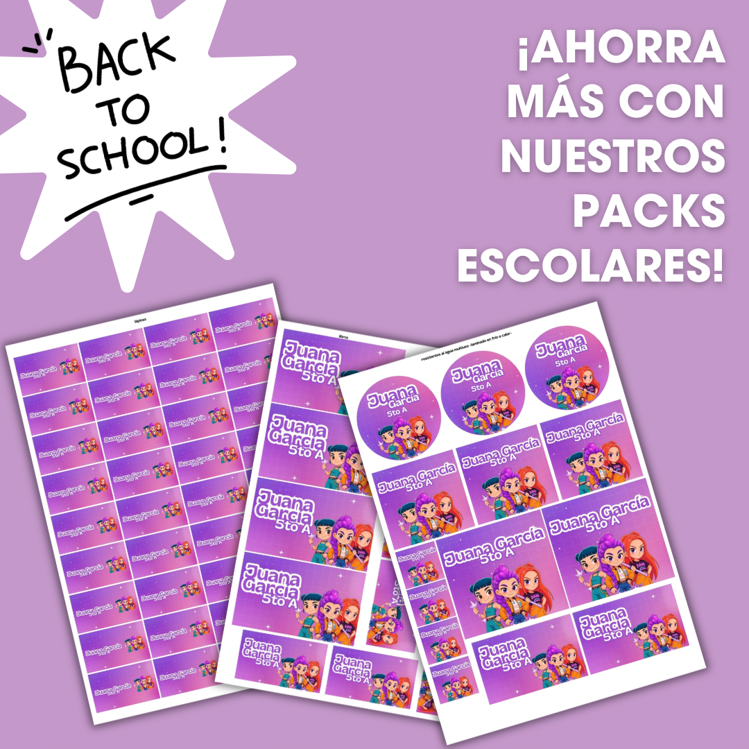 Etiquetas autoadhesivas para lápices