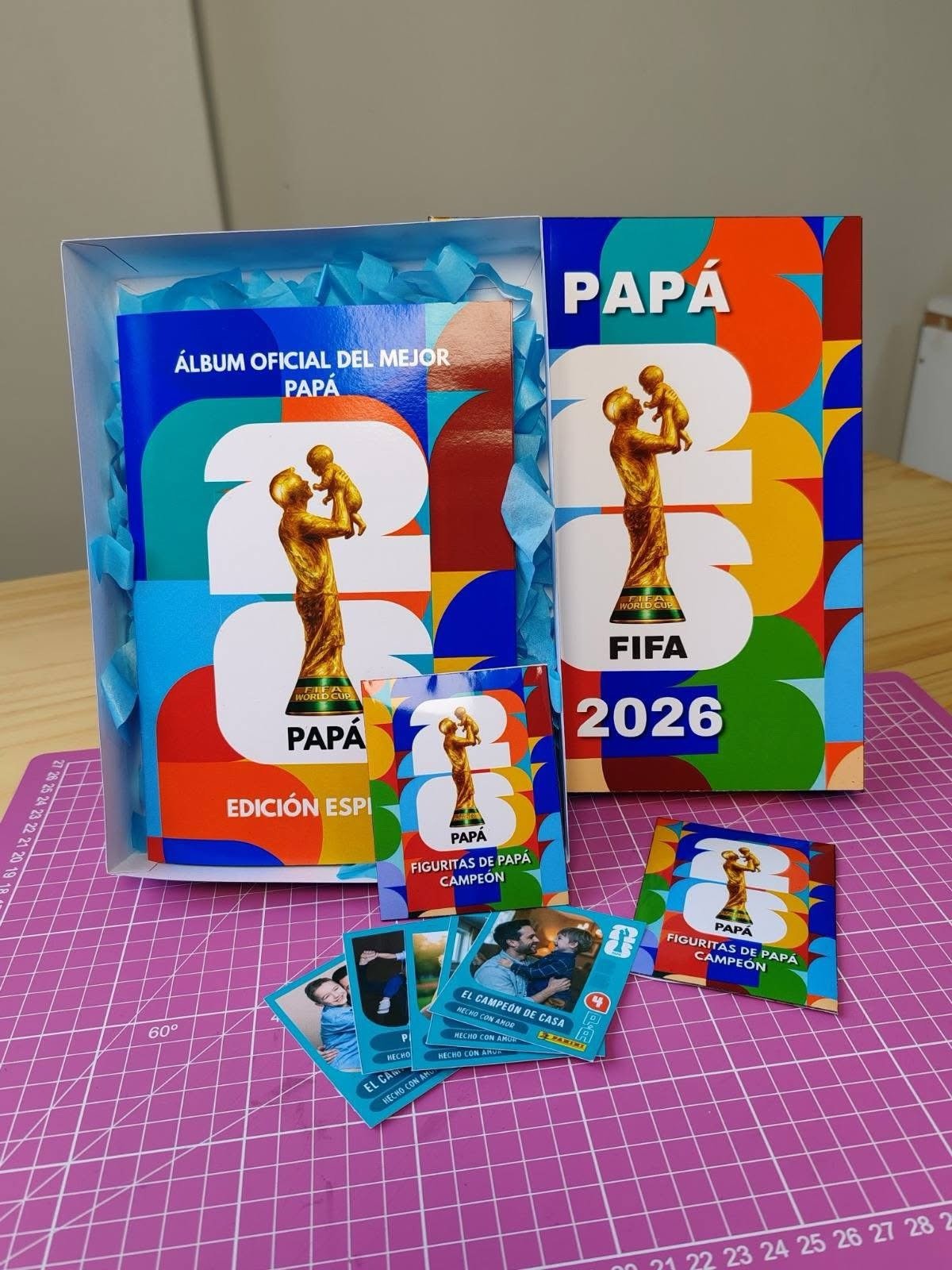 Álbum de figuritas del Mundial edición día del padre